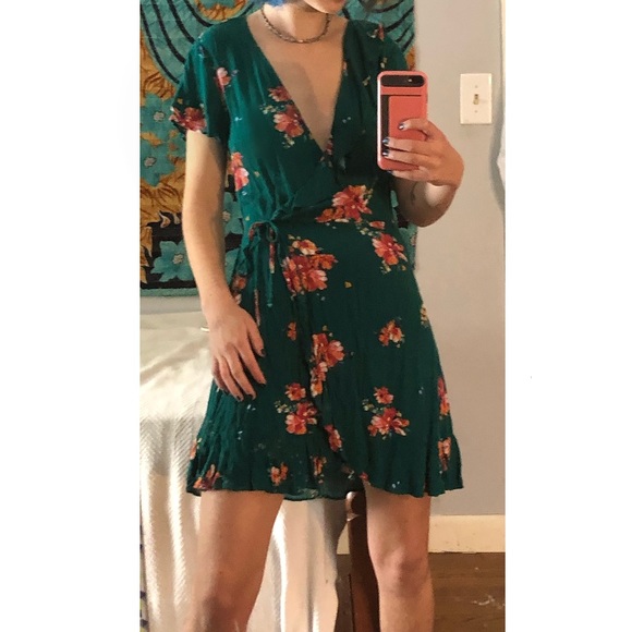 Xhilaration Floral Wrap Dress - Picture 2 of 2